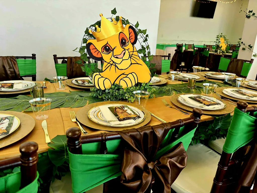 Decorated party backdrop